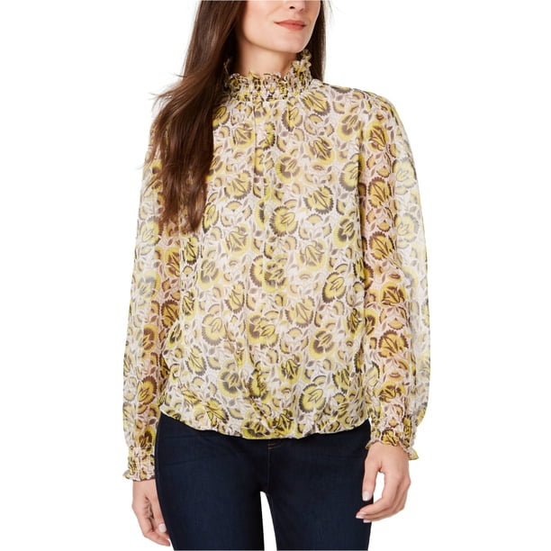 Blusa con Fruncido para Mujer Vince Camuto Amarillo Grande