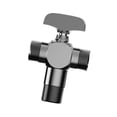 thumbnail image 4 of Válvula del desviador del desviador de grifo 1 en 2 Out Bibcock Conector del conector del conector multifuncional Multifuncional Conector de diversión gris, 4 of 8