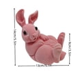 thumbnail image 3 of B Easter Ornament Flocked Bunny Figurine Resin Soft Touch For Home Tabletop Shelf Mantel Decoration Spring Holiday Party Centerpiece, 3 of 6