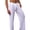 White, variant on Joernso Casual Men Solid Color Drawstring Homewear Yoga Pants Loose Pajama Trousers