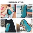 thumbnail image 6 of KLL Seashells And Fishing Net On Blue Wooden Table Print Eyeglass Case for Men & Women's Classy Travel Eyewear Holder Case Zipper Eyeglasses Case With Hook, 6 of 6