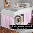thumbnail image 2 of Egylin Dorm Room Bed Skirt 800TC Egyptian Cotton - Ruffled Style Dorm Sized - Egyptian Cotton Bed Skirts Tailored ( Twin XL/ 50" drop , Pink), 2 of 5