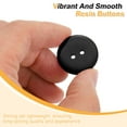 thumbnail image 4 of 20 Pcs Boutons de Couture en Résine, 25mm (1 Pouce) 2 Trous Boutons Ronds pour Artisanat, Noir, 4 of 6