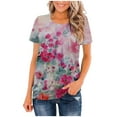 thumbnail image 2 of Aloohaidyvio Tops for Women ,Summer Classic T-Shirt Tees for Women Loose Short Sleeve Tops, 2 of 6