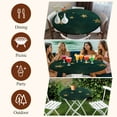 thumbnail image 6 of Teal Stars Round Tablecloth 45-54 Inch Round Fitted Table Cloth with Elastic Edge, Elegant Art Sky Star Waterproof Table Cover Protector for Outdoor Picnic Party Dining, 6 of 6