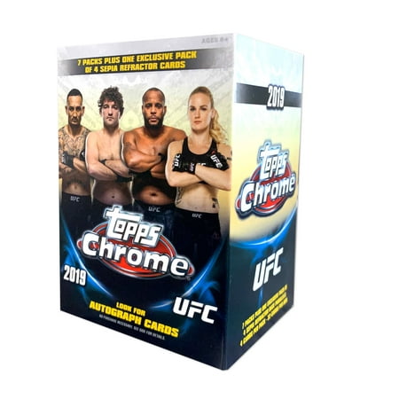 2019 Topps UFC Chrome Value Box- 4-card EXCLUSIVE Base Card Sepia Refractor
