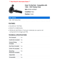 thumbnail image 2 of Outer Tie Rod End - Compatible with 1984 - 1987 Pontiac Fiero 1985 1986, 2 of 2