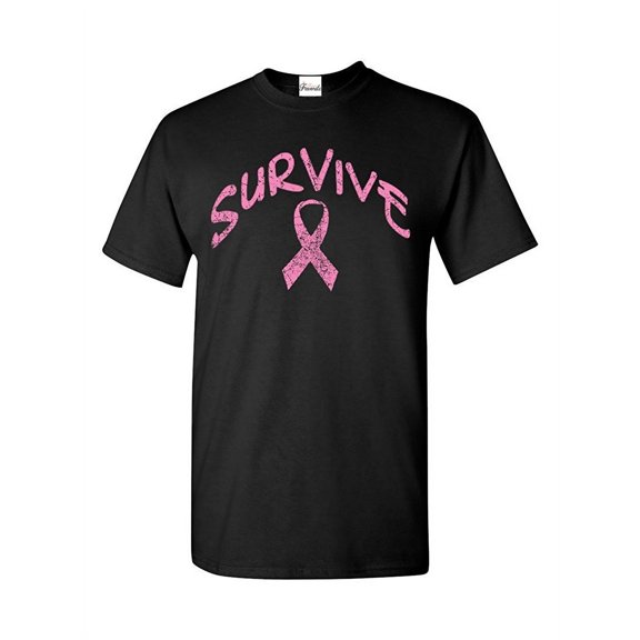 MmF - Men's T-Shirt Short Sleeve, up to Men Size 5XL - Survive Pink Ribbon