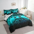 thumbnail image 3 of Manfei Gaming Bedding Queen Size,Game Gamer Controller Comforter Sets with Sheets,Gradent Blue Black Bedding Sets Queen Size For Boy,Microfiber Room Decor Reversible,7pcs, 3 of 7