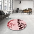 thumbnail image 4 of Ahgly Company Machine Washable Indoor Square Transitional Light Rose Pink Area Rugs, 3' Square, 4 of 7