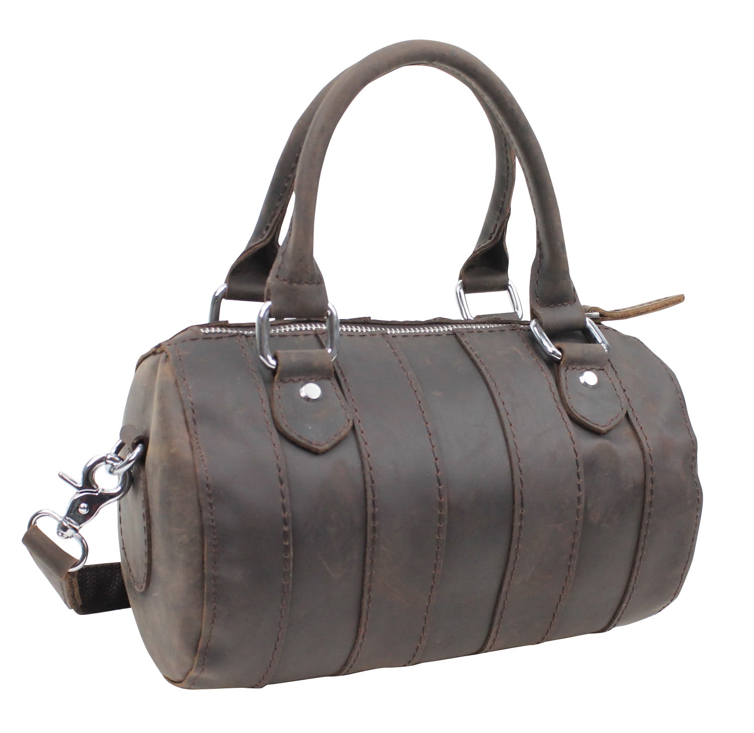 Vagarant Traveler Cowhide Leather Mini Duffle Shoulder Bag LS32.DB