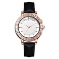 thumbnail image 1 of XR3370 Reloj de diamantes de moda Reloj con cinturón clásico Reloj de pulsera para mujer (Negro), 1 of 3