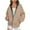 Khaki, variant on Fashion Hoodies for Womens Pullover Zip Up Plus Size Winter Warm And Fleece Heavy Printed Hooded Jacket With Zipper Double Pockets Presents for Women