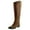 Brown, variant on Sam Edelman Women's Penny Knee-High Riding Boots Whiskey Leather Wide Calf 6.5M