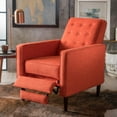 thumbnail image 2 of GDFStudio Macedonia Fauteuil Inclinable en Tissu Dos Capitonné Style Mid-Century Modern (Orange Moulu), 2 of 2