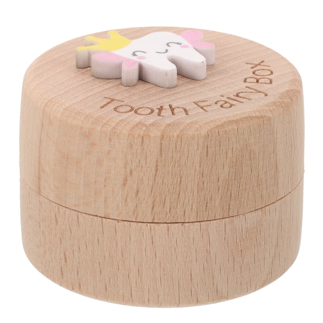 Miangastore Baby Tooth Keepsake Box Teeth Container Box Lost Tooth Holder Wooden Tooth Saver