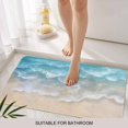 thumbnail image 6 of Blue Coastal Beach Doormat Outdoor Entrance 24"x36", Summer Ocean Nautical Seaside Absorb Moisture Dirt Door Mats, Non-Slip Rubber Backing Floor Mats Indoor, Low-Profile Front Door Rugs, 6 of 9