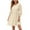 Beige, variant on hotojiny 3/4 Sleeve Dress for Womens Casual Crewneck Flowy Dress Lounge Loose A-Line Summer Midi Dresses