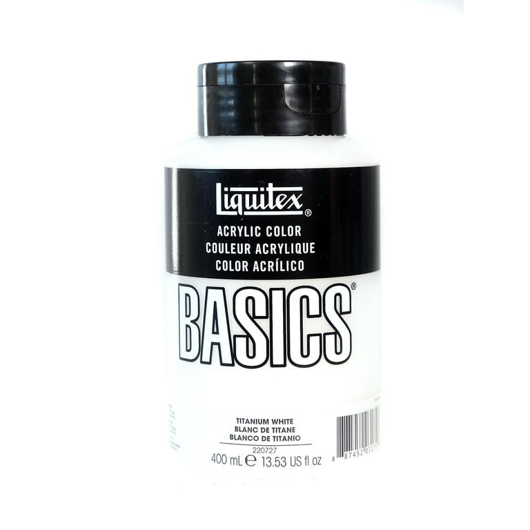 Liquitex Basics Acrylic Titanium White 400ml 13.53 fl oz PW6