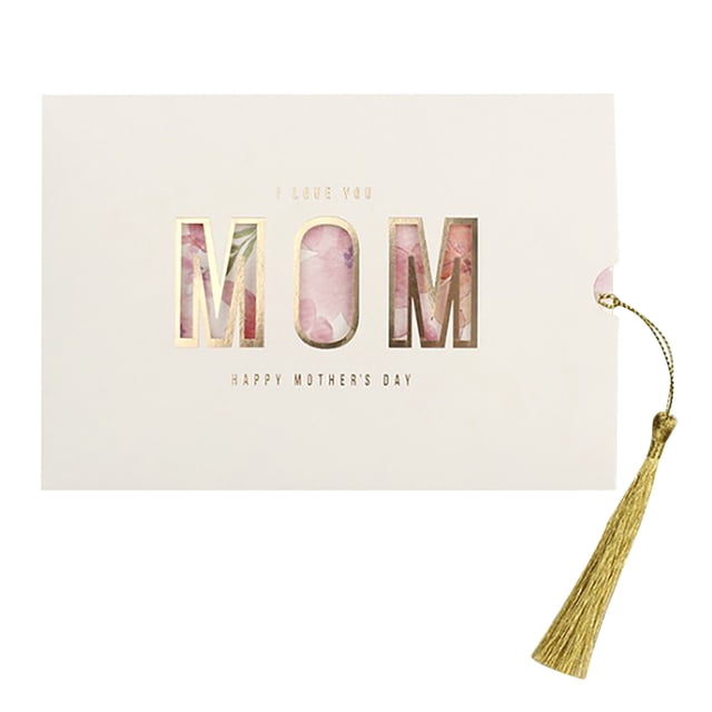 3D Mother's Day Thanksgiving Paper Carving Blessing Card Handmade Paper