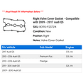 thumbnail image 2 of Right Valve Cover Gasket - Compatible with 2009 - 2017 Audi Q5 2010 2011 2012 2013 2014 2015 2016, 2 of 2