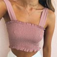 thumbnail image 2 of Babysbule Womens Summer Tops Clearance Women Fashion Casual Solid Color Bowknot Camisole Short Vest Top, 2 of 3