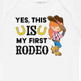 thumbnail image 4 of Inktastic Yes, This is My First Rodeo- Cowgirl in Hat and Boots Girls Baby Bodysuit, 4 of 5