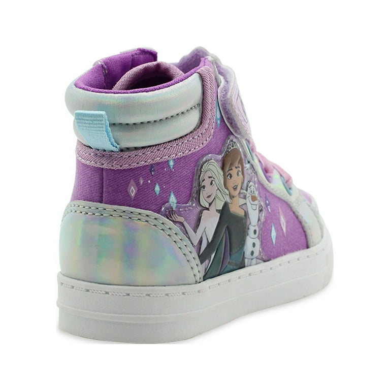 Frozen Anna Elsa Olaf Snowflake Printed High Top Sneaker Toddler Girls