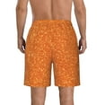 thumbnail image 3 of Disketp Men'S Swim Trunks Hawaiian Breathable Surf Beach Swimsuits Mesh Lining Beach Shorts With Pockets-Orange Glitter, 3 of 9