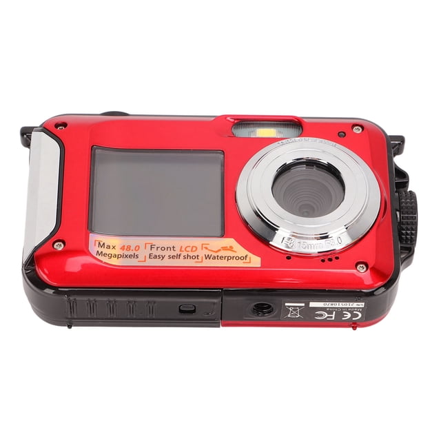 Cámaras subacuticas, Cámae Digital Impermeable HD 2.7K 48MP Con Zoom Digital 16x, Cámarae Compacta de Apuntar y dispararar Para Bucear