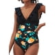 thumbnail image 2 of Traje de baño de una pieza con cuello en V para mujer con cordones y volantes Namotu CZYD-SY69-11, 2 of 5
