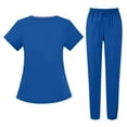 thumbnail image 4 of Ensemble de Protection pour Femmes, Couleur Unie, Manches Courtes, Bleu Royal P, 4 of 4