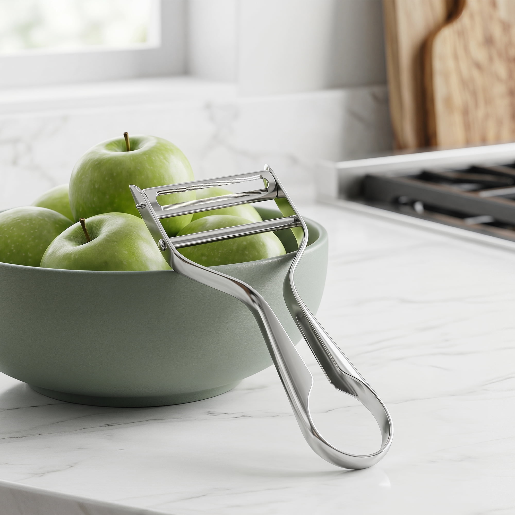 Unique Bargains Stainless Steel Vegetable Peeler with Ergonomic Handle Silver 5.2x2.5 inch