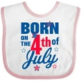 thumbnail image 3 of Inktastic Born on the 4th of July Boys or Girls Baby Bib, 3 of 4
