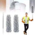 thumbnail image 1 of OUSITAID Extendable Feather Duster Bendable Microfiber Duster with Stainless Steel Extension Pole Up to 110‘‘ Washable Cobweb Brush Static Hand Duster for Cleaning Ceiling Fan Cars Furnit, 1 of 9