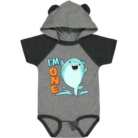 

Inktastic I m One- Shark First Birthday Gift Baby Boy or Baby Girl Bodysuit