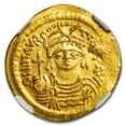 thumbnail image 2 of Byzantine Gold Solidus Maurice Tiberius (582-602 AD) AU NGC S-478, 2 of 3