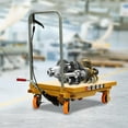 thumbnail image 6 of YIYIBYUS Hydraulic Scissor Lift Table, Single Scissor Hydraulic Lift Table, Hydraulic Lift with Locking Wheels for Material Handling and Transportation 500 Lbs Capacity Yellow, 6 of 17