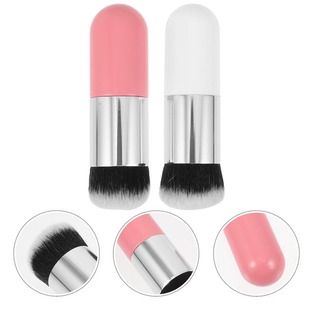 OUNONA 2Ud De Brochas Cosméticas Para Maquillaje Con Sintético En Colores Variados