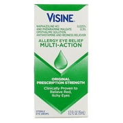 Visine Original Strength Allergy Eye Relief, 0.5 fl oz (4 pack) (Bundle)
