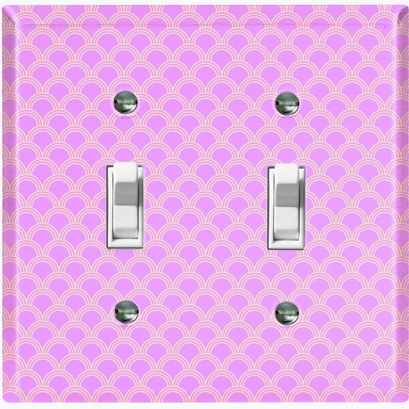 Metal Light Switch Plate Cover Japanese Sea Wave Pattern Purple Wallpaper WAL022