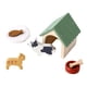 thumbnail image 4 of Casa de muñecas de madera con accesorios para mascotas, juego de figuras para perros y gatos, modelo de casa para mascotas portátil, juguete de juego, 4 of 9