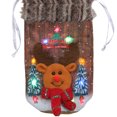 thumbnail image 2 of Bolsa navideña para cubiertas de botellas de vino con luz LED, decoración para fiestas de escritorio (alce), 2 of 5