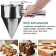 thumbnail image 4 of Pancake Batter Dispenser Funnel Cake Dispenser with Stand Stainless Steel Batter Dispenser Multi-Caliber Baking Tool Multi-Purpose Cake Decorating Tool for Kitchen Baking Pancake, 4 of 9