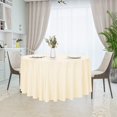 thumbnail image 3 of LAICAIW Round Tablecloth-108 Inch-Water Resistant Spill Proof Washable Polyester Table Cloth Decorative Fabric Table Cover for Dining Table, Buffet Parties and Camping, Beige, 3 of 7