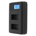 thumbnail image 3 of Cargador de batería de doble ranura, pantalla LCD profesional, cargador USB Dual con 1 batería para batería de cámara Hero 2 3, 3 of 5