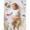 thumbnail image 4 of RUINIXCW Baby Girl Ruffle Pants 2 Pack Cute Solid Color Elastic Waist Trousers, 4 of 9