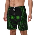 thumbnail image 2 of Uemuo Numbers Skull Pattern Mens Swim Trunks Quick Dry Board Shorts with Mesh Lining, Stretch Beach Shorts Quick Dry No-Chafing Board Shorts-X-Large, 2 of 9