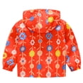 thumbnail image 2 of ATOGUTA Boys Girls' Outerwear Jackets & Coats Cute Print Zip Up Hooded Jacket Boys Girls Long Sleeve Windproof Coat Orange, Size 18M-5T, 2 of 5