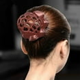 thumbnail image 3 of Filet de Dentelle en Satin / Lot de 5 / Style Rond pour Personnel de Danseurs Infirmières / Couverture de Chignon Professionnelle / Filet Léger Invisible / Accessoire de Cheveux Polyvalent pour le Travail, 3 of 5